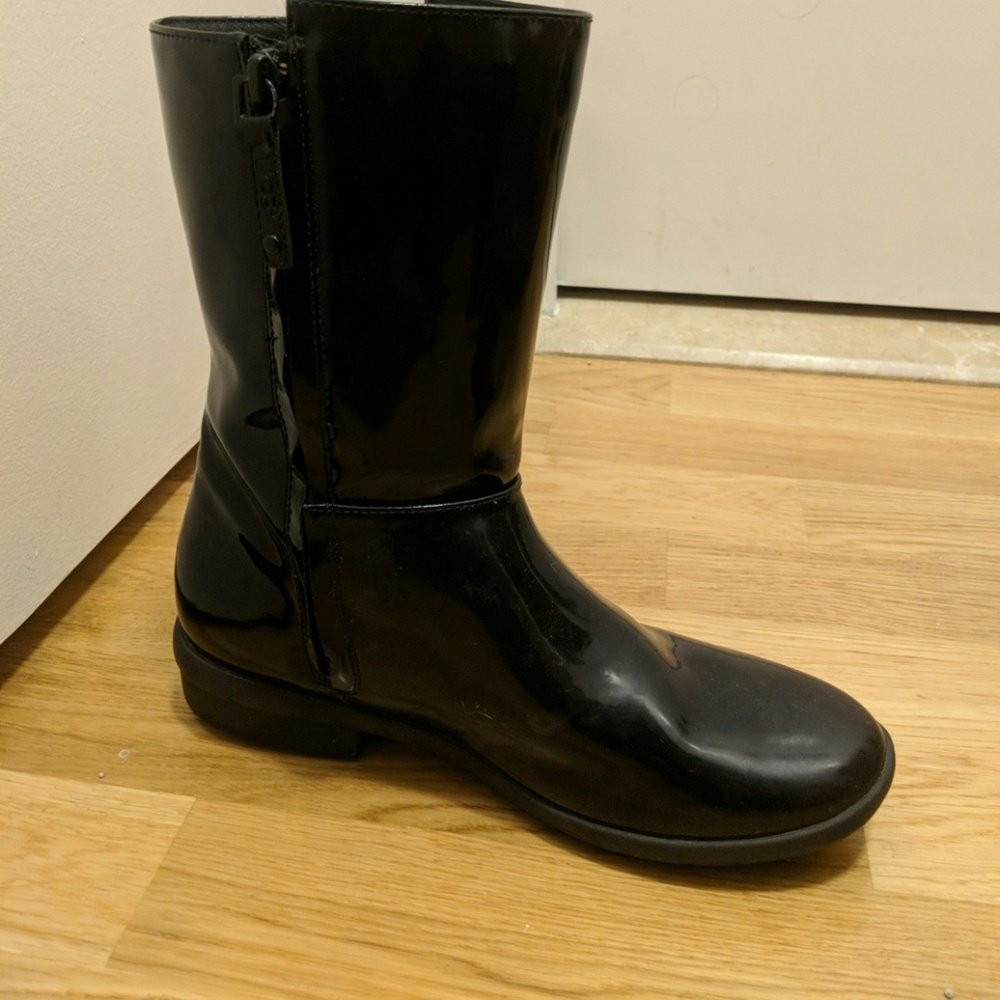Black Vinyl Boots